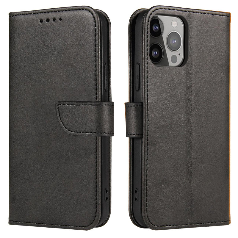 Magnetinis dėklas Oppo A17, dangtelis su atvartu, piniginės stovas, juodas Magnetinis dėklas Oppo A17, dangtelis su atvartu, piniginės stovas, juodas