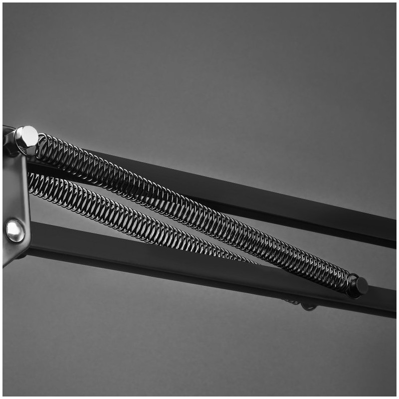 Nulenkiamas trikojo laikiklis prie stalo telefonui ir planšetiniam kompiuteriui juodos ir pilkos spalvos