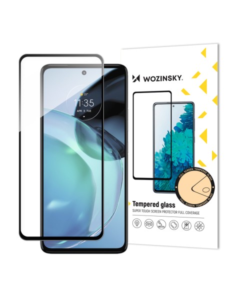 Wozinsky Full Glue grūdintas stiklas viso ekrano grūdintas stiklas, skirtas Motorola Moto G72 9H su juodu rėmeliu Wozinsky Full Glue grūdintas stiklas viso ekrano grūdintas stiklas, skirtas Motorola Moto G72 9H su juodu rėmeliu