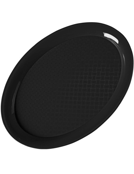 Greito maisto padėklas ovalus 26,5x19,5 cm - juodas Greito maisto padėklas ovalus 26,5x19,5 cm - juodas