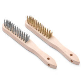 Šepetys ir valiklis BBQ grotelių plieniniams ir žalvariniams šeriams SET 2 vnt ilgis 290 mm - Hendi 525555