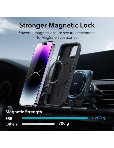 ESR Classic Hybrid Halolock MagSafe dėklas iPhone 14 Pro Max - juodas