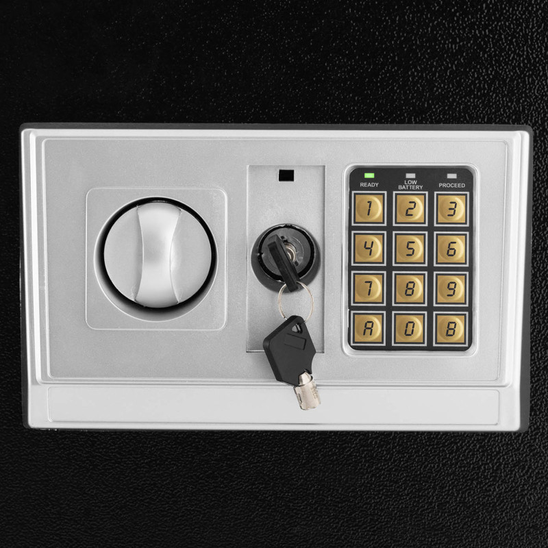 Elektroninis namų biuro seifas su plienine kombinuota spyna 35x34,5x50 cm
