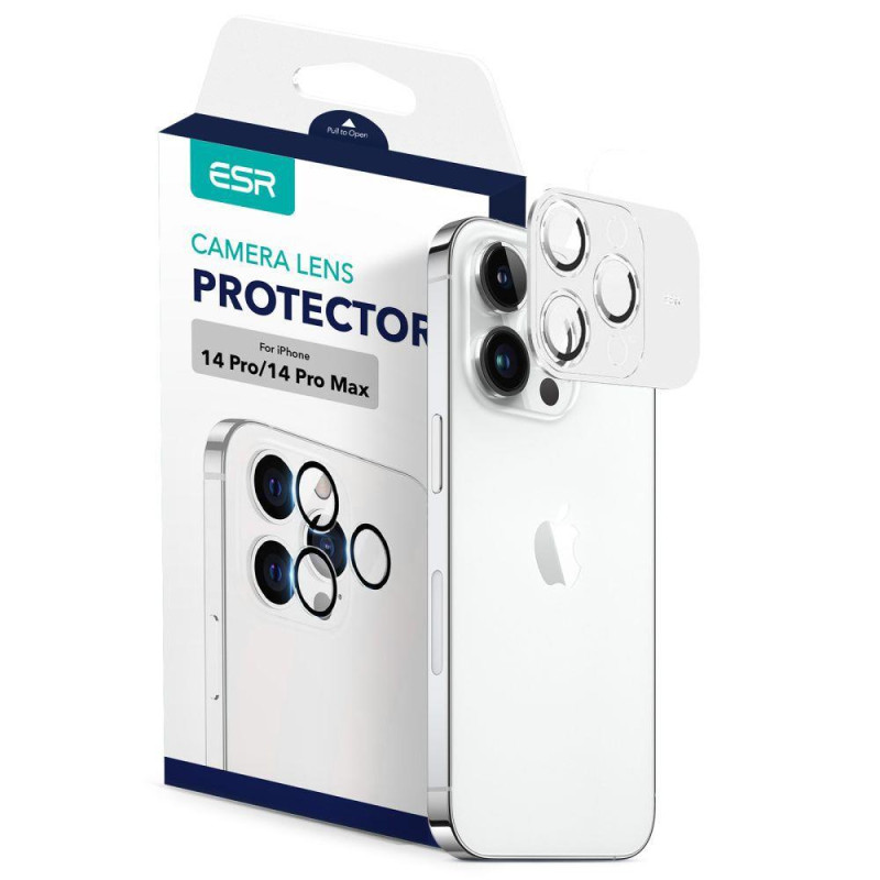 ESR fotoaparato objektyvo fotoaparato dangtelis, skirtas iPhone 14 Pro / iPhone 14 Pro Max – juodas