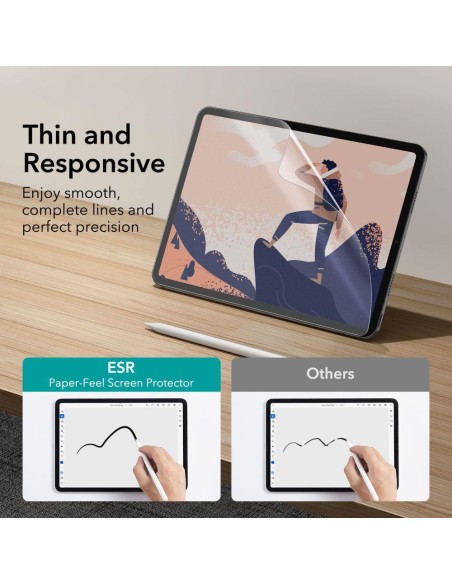 ESR Paper Feel apsauginė folija iPad Air 4 / 5 / iPad Pro 11& 39 & 39 - matinė, 2 vnt.