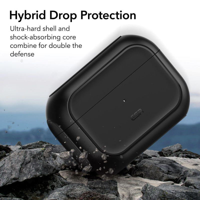 ESR Orbit Halolock su MagSafe, skirta Apple AirPods Pro 1/ 2 – juoda
