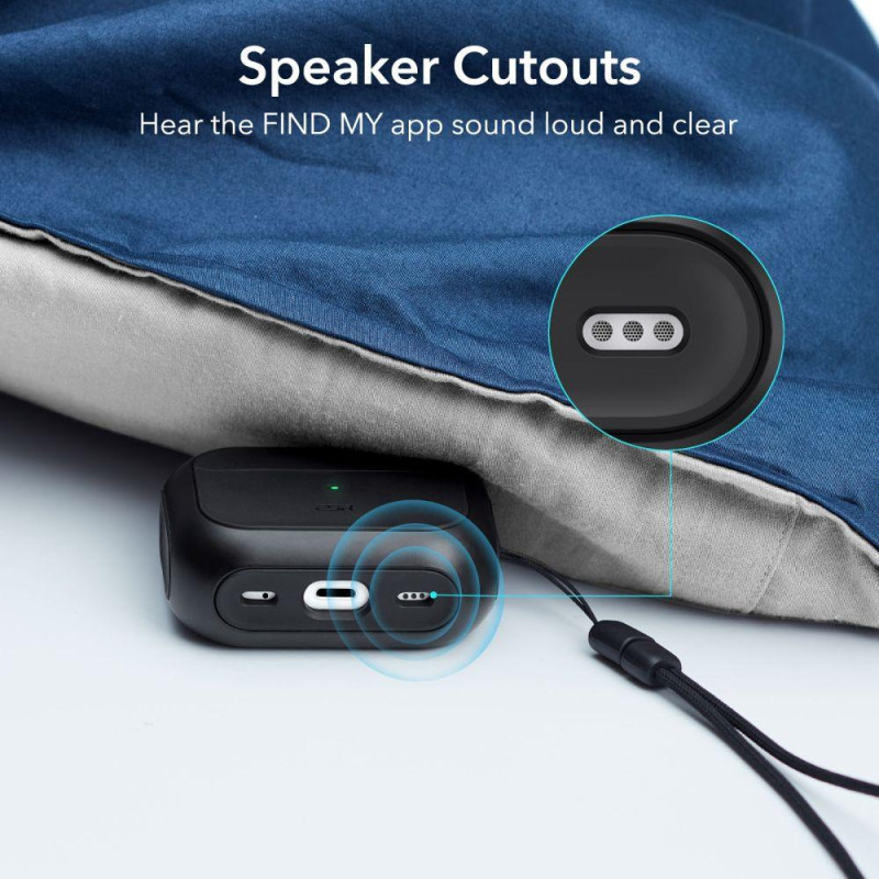 ESR Orbit Halolock su MagSafe, skirta Apple AirPods Pro 1/ 2 – juoda