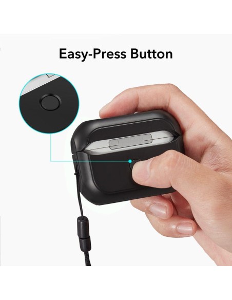ESR Orbit Halolock su MagSafe, skirta Apple AirPods Pro 1/ 2 – juoda ESR Orbit Halolock su MagSafe, skirta Apple AirPods Pro 1/ 2 – juoda