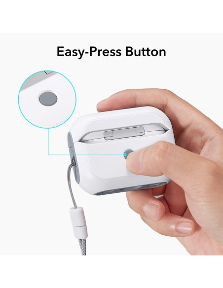 ESR Orbit Halolock su MagSafe, skirtas Apple AirPods Pro 1/ 2 – baltas