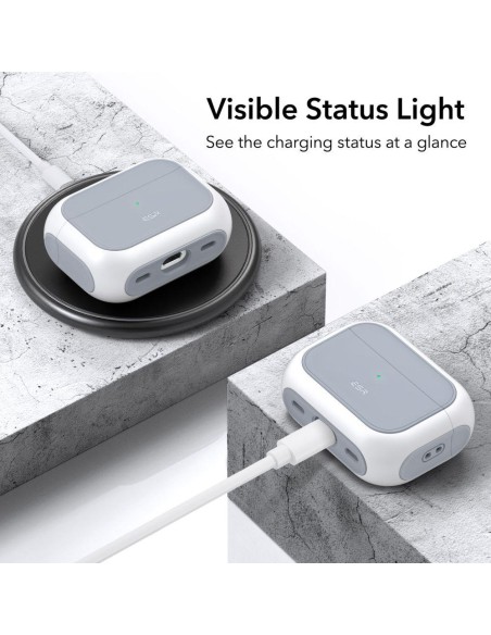 ESR Orbit Halolock su MagSafe, skirtas Apple AirPods Pro 1/ 2 – baltas