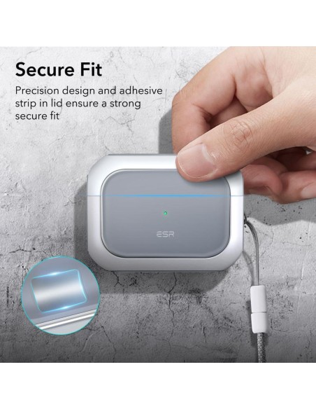 ESR Orbit Halolock su MagSafe, skirtas Apple AirPods Pro 1/ 2 – baltas