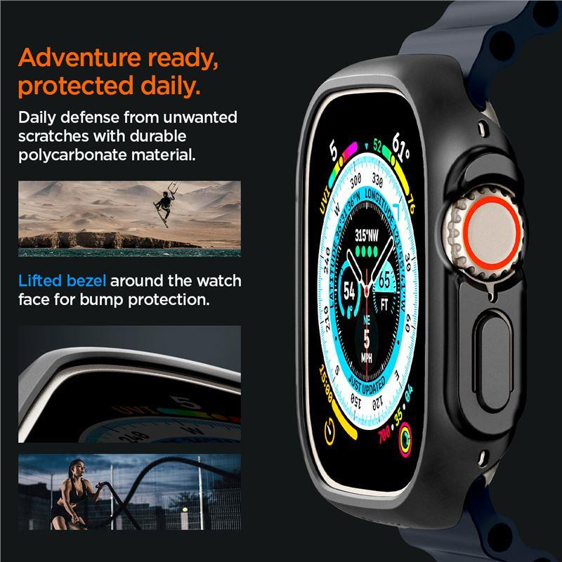 Spigen Thin Fit dėklas Apple Watch Ultra (49 mm) - juodas