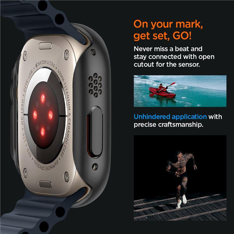 Spigen Thin Fit dėklas Apple Watch Ultra (49 mm) - juodas