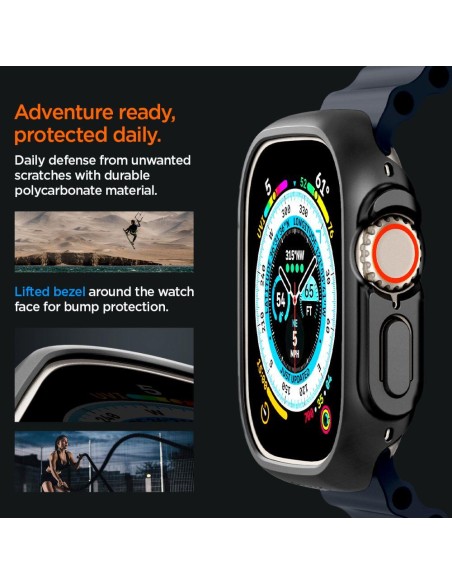 Spigen Thin Fit dėklas Apple Watch Ultra (49 mm) - juodas Spigen Thin Fit dėklas Apple Watch Ultra (49 mm) - juodas