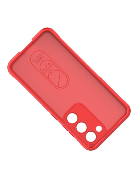 Magic Shield Case Samsung Galaxy S23+, lankstus, šarvuotas dangtelis, raudonas
