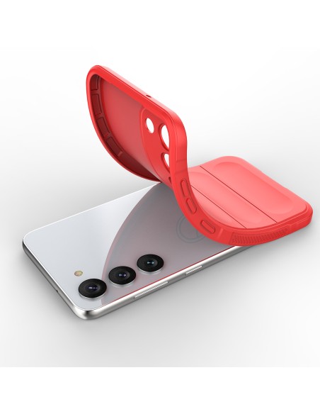 Magic Shield Case Samsung Galaxy S23+, lankstus, šarvuotas dangtelis, raudonas