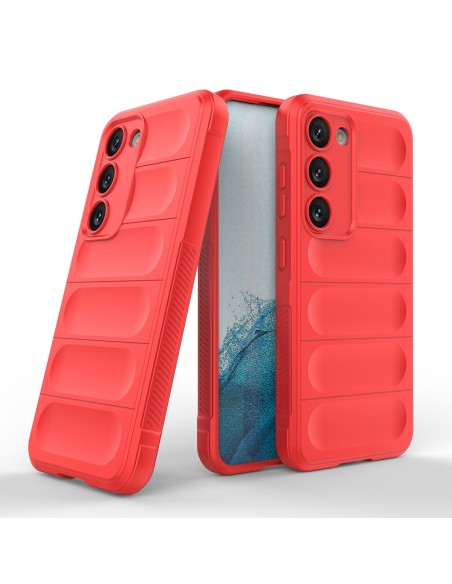 Magic Shield Case Samsung Galaxy S23+, lankstus, šarvuotas dangtelis, raudonas