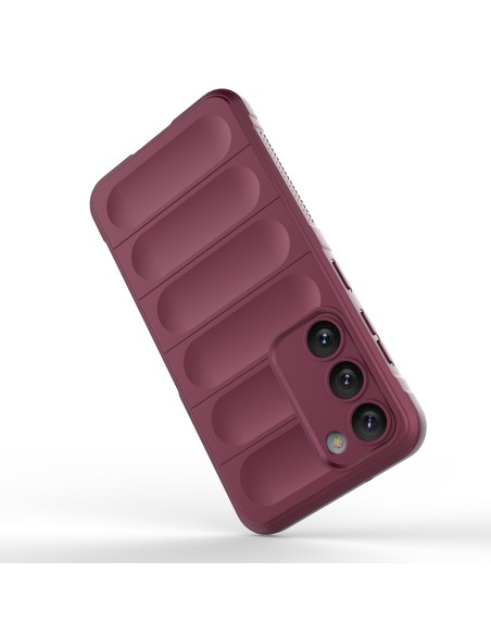 Magic Shield Case Samsung Galaxy S23+, lankstus šarvuotas dangtelis, bordo Magic Shield Case Samsung Galaxy S23+, lankstus šarvuotas dangtelis, bordo