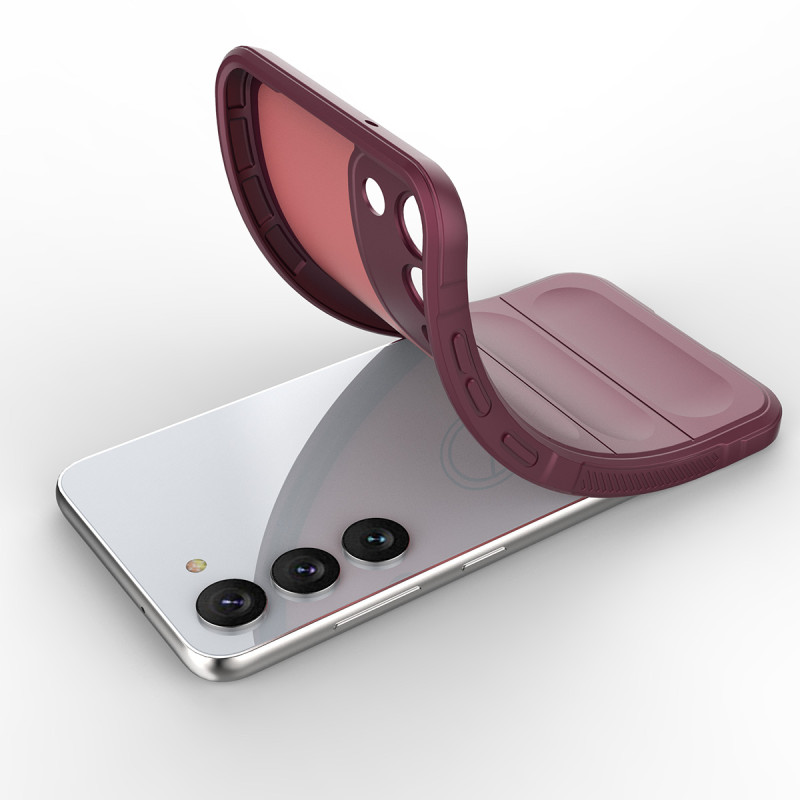 Magic Shield Case Samsung Galaxy S23+, lankstus šarvuotas dangtelis, bordo