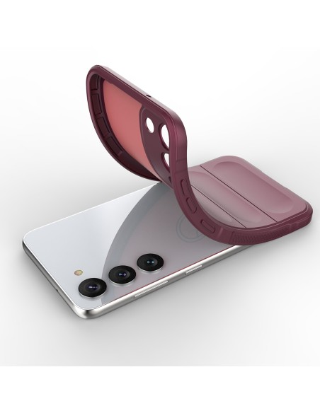 Magic Shield Case Samsung Galaxy S23+, lankstus šarvuotas dangtelis, bordo Magic Shield Case Samsung Galaxy S23+, lankstus šarvuotas dangtelis, bordo