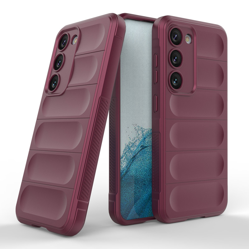 Magic Shield Case Samsung Galaxy S23+, lankstus šarvuotas dangtelis, bordo