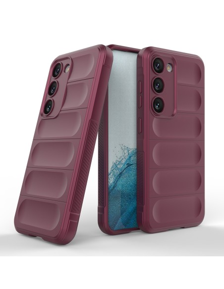 Magic Shield Case Samsung Galaxy S23+, lankstus šarvuotas dangtelis, bordo Magic Shield Case Samsung Galaxy S23+, lankstus šarvuotas dangtelis, bordo