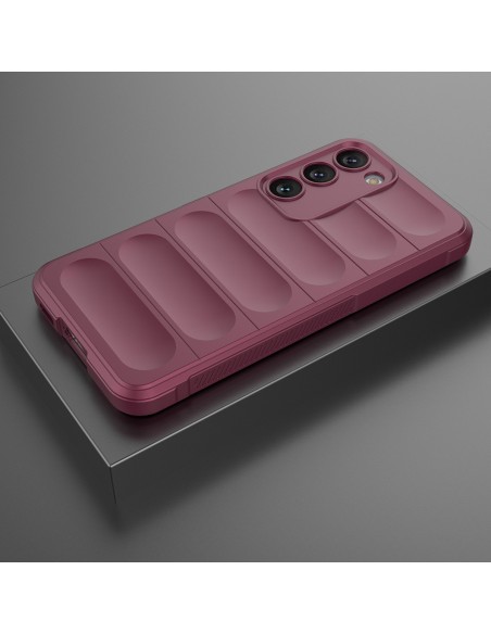 Magic Shield Case Samsung Galaxy S23+, lankstus šarvuotas dangtelis, bordo Magic Shield Case Samsung Galaxy S23+, lankstus šarvuotas dangtelis, bordo