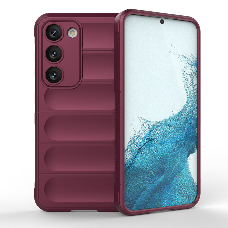 Magic Shield Case Samsung Galaxy S23+, lankstus šarvuotas dangtelis, bordo