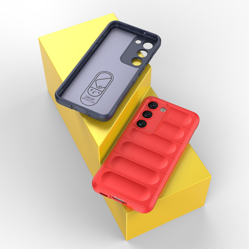 Magic Shield Case dėklas, skirtas Samsung Galaxy S23+, lankstus, šarvuotas dangtelis, mėlynas