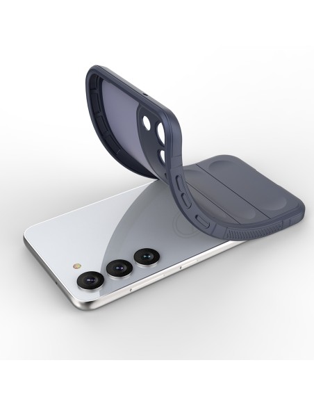 Magic Shield Case dėklas, skirtas Samsung Galaxy S23+, lankstus, šarvuotas dangtelis, mėlynas