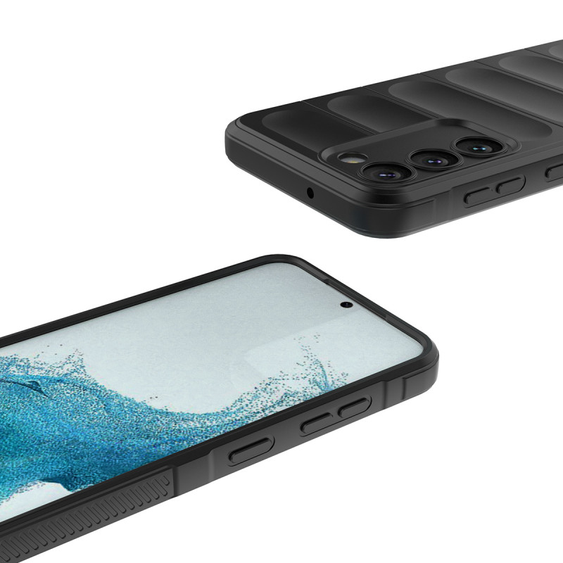 Magic Shield Case dėklas Samsung Galaxy S23+, lankstus, šarvuotas dangtelis, šviesiai mėlynas