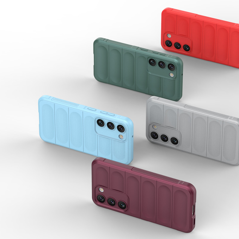 Magic Shield Case dėklas Samsung Galaxy S23+, lankstus, šarvuotas dangtelis, šviesiai mėlynas