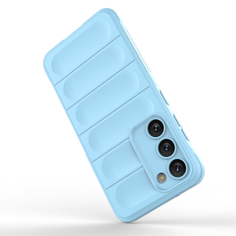 Magic Shield Case dėklas Samsung Galaxy S23+, lankstus, šarvuotas dangtelis, šviesiai mėlynas