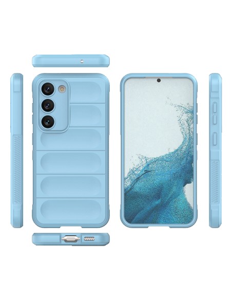 Magic Shield Case dėklas Samsung Galaxy S23+, lankstus, šarvuotas dangtelis, šviesiai mėlynas Magic Shield Case dėklas Samsung Galaxy S23+, lankstus, šarvuotas dangtelis, šviesiai mėlynas