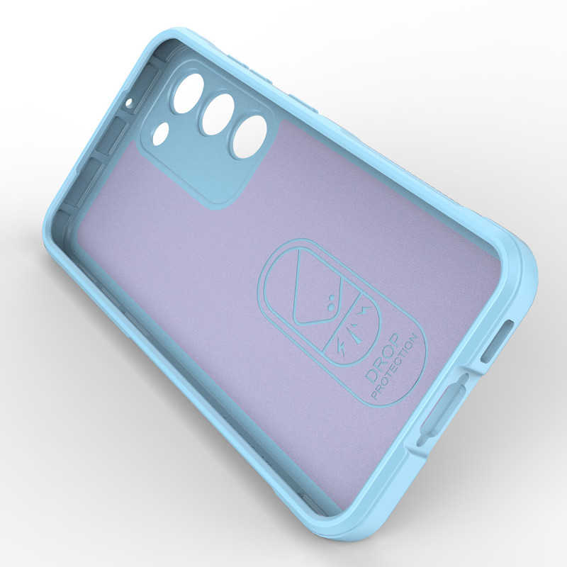Magic Shield Case dėklas Samsung Galaxy S23+, lankstus, šarvuotas dangtelis, šviesiai mėlynas