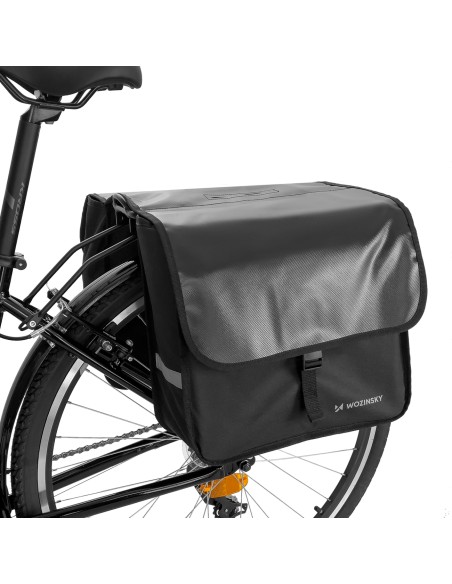 Dvigubas dėklas dviračių laikikliui 28 l juodas