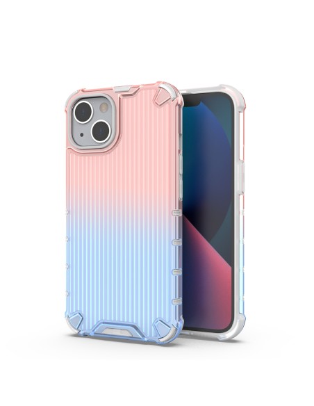 Ombre Protect Case dėklas, skirtas iPhone 14, rožinė ir mėlyna