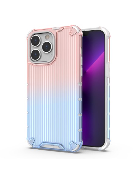 Ombre Protect Case dėklas, skirtas iPhone 14 Pro, rožinė ir mėlyna