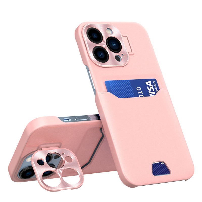 Odinis stovo dėklas, skirtas Samsung Galaxy S23+ kortelių piniginės dangtelis su rožinės spalvos stovu Odinis stovo dėklas, skirtas Samsung Galaxy S23+ kortelių piniginės dangtelis su rožinės spalvos stovu