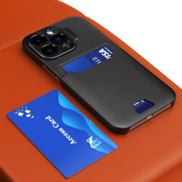Odinis stovo dėklas iPhone 14 Pro Max, kortelių piniginės dangtelis su stovu, juodas