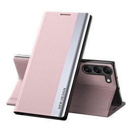 Sleep Case Pro dėklas, skirtas Samsung Galaxy S23+ su atverčiamu stovu, rožinis