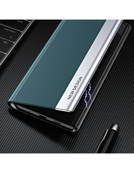 Sleep Case Pro dėklas, skirtas Samsung Galaxy S23+ su atverčiamu stovu, juodas