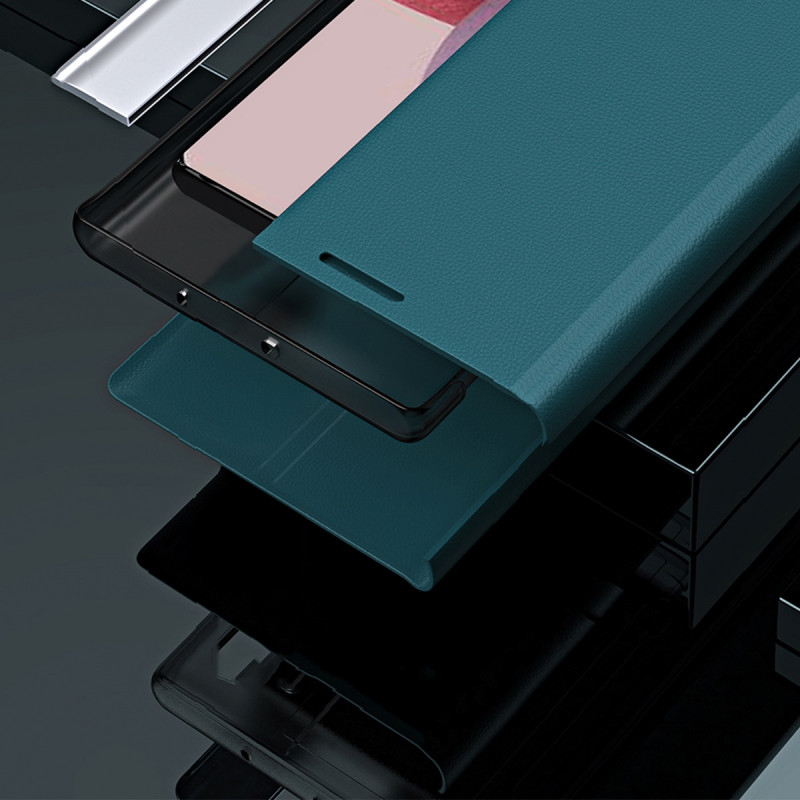 Sleep Case Pro dėklas, skirtas Samsung Galaxy S23+ su atverčiamu stovu, juodas