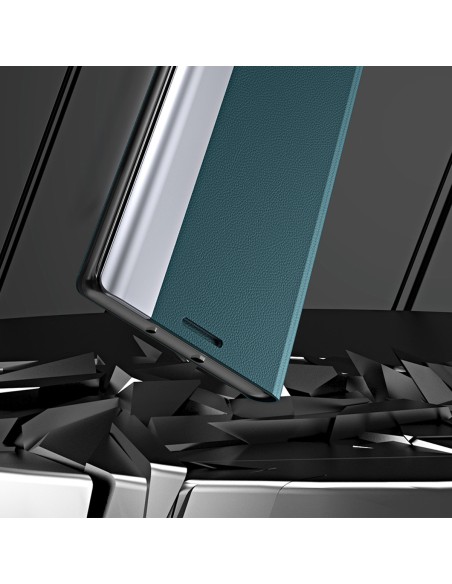 Sleep Case Pro dėklas, skirtas Samsung Galaxy S23+ su atverčiamu stovu, juodas