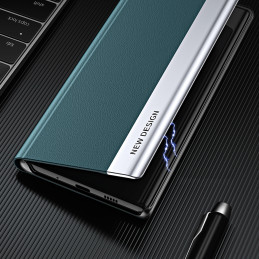 Sleep Case Pro dėklas, skirtas Samsung Galaxy S23 su atverčiamu stovu, mėlynas