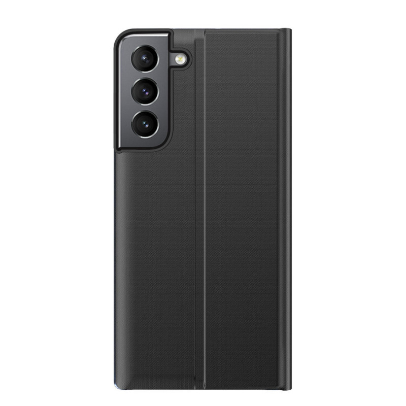 Naujas „Sleep Case“ dėklas, skirtas „Samsung Galaxy S23+“ dangteliu su atvartu, juodu stovu