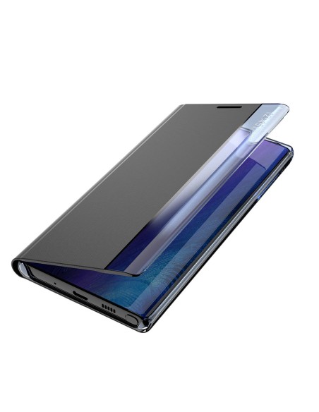 Naujas „Sleep Case“ dėklas, skirtas „Samsung Galaxy S23+“ dangteliu su atvartu, juodu stovu Naujas „Sleep Case“ dėklas, skirtas „Samsung Galaxy S23+“ dangteliu su atvartu, juodu stovu