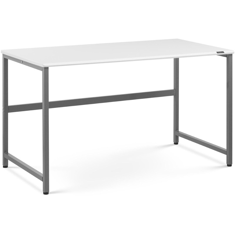 Pramoninis kompiuterio stalas ant metalinio rėmo 120 x 60 cm balta ir pilka