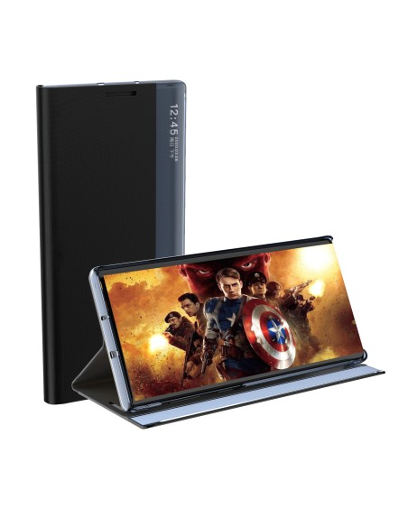 Naujas „Sleep Case“ dėklas, skirtas „Samsung Galaxy A14“ dėklui su atvartu, juodu stovu