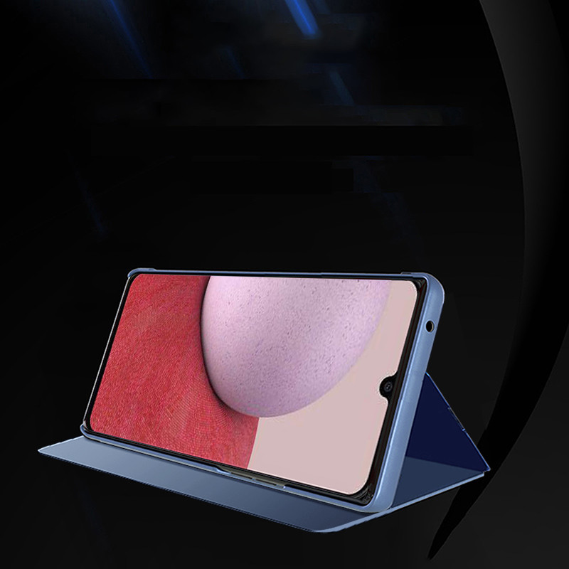 Clear View Case dėklas, skirtas Samsung Galaxy A14 dėklui su mėlynu atvartu